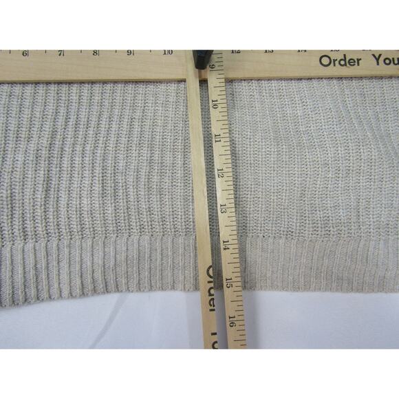 Hollister Tan Crop Knit Sweater sz XS Coastal Neutral Boho Minimalist Y2K 90s - Picture 8 of 9